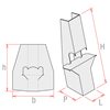Picture of CARDBOARD SUPPORT FOOT H. 230 mm